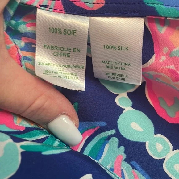 Lilly Pulitzer silk tank top size small - Picture 5 of 6